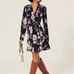 Marissa Webb Collective Navy Floral Wrap Dress